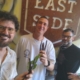Gabriele a the East Side Brewery with Luciano Landolfi, brewmaster, and Luca Nardin, Business Manager